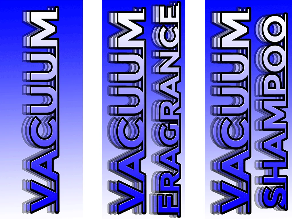 Three blue gradient equipment decals